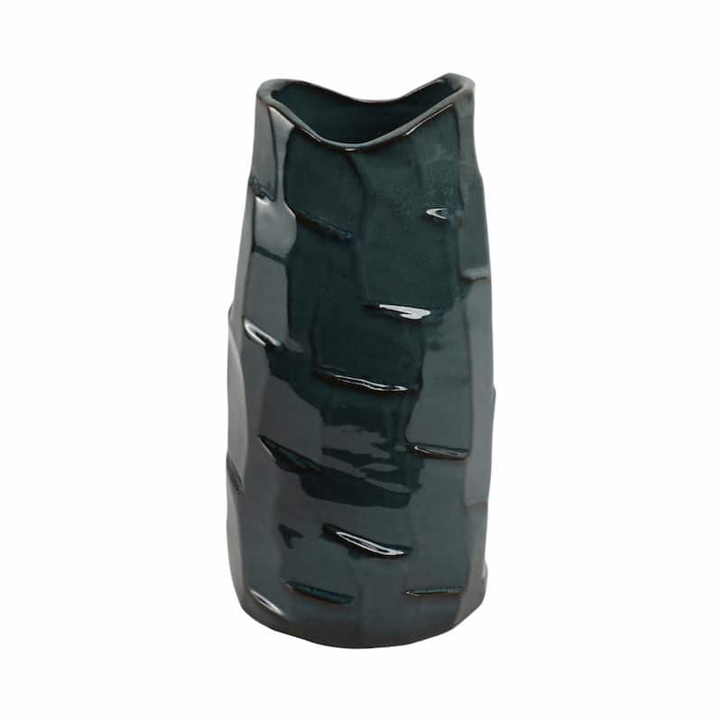 Terracotta Vase with Sculpted Texture Design Modern Decorative Accent