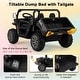 preview thumbnail 19 of 38, Gymax 12V 2 Seater Ride On UTV Dump Truck Remote w/ Electric Dump Bed