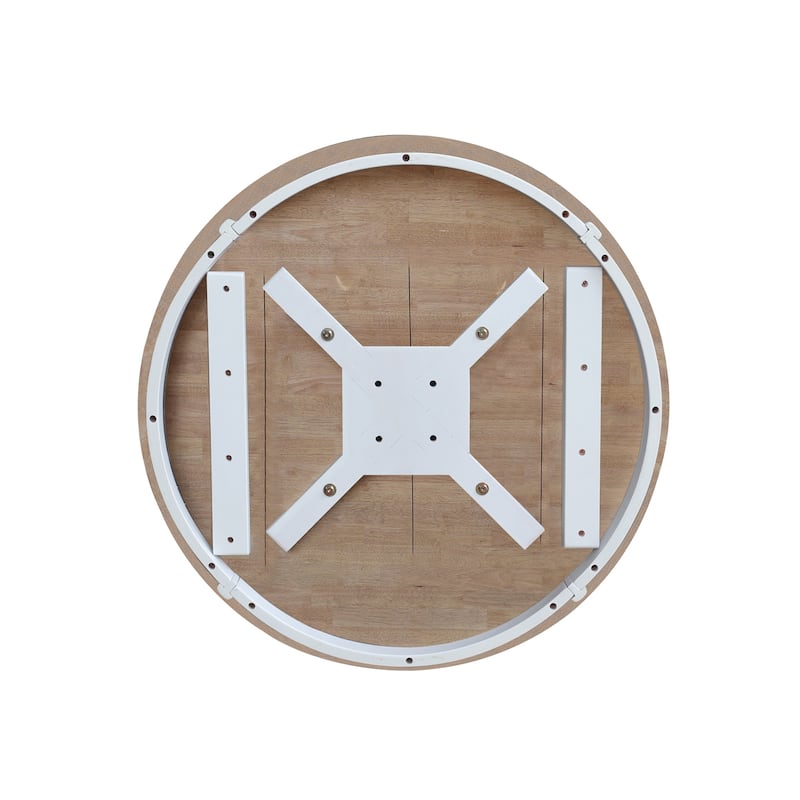 36 in Solid Wood Round Top Pedestal Dining Table