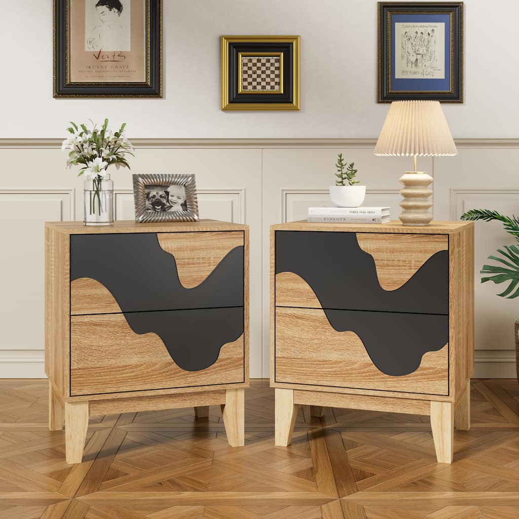 2 Drawer Dresser End Table Bedside Furniture