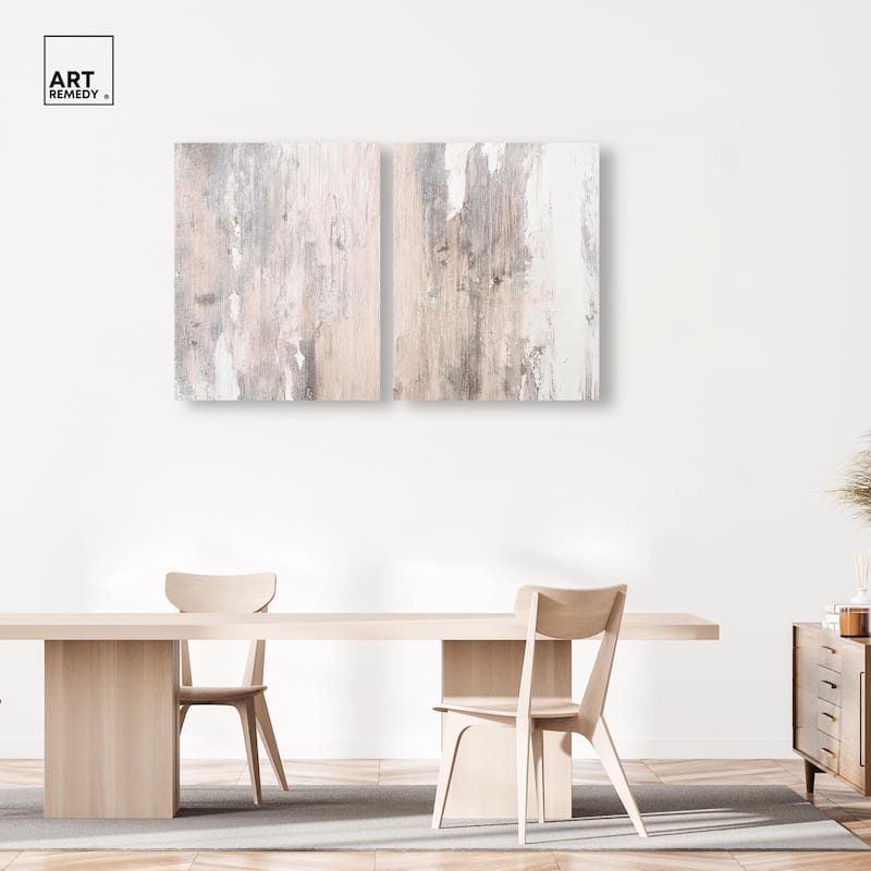 Striated Texture I Canvas Set of 2 by Art Remedy, Gallery Wrapped