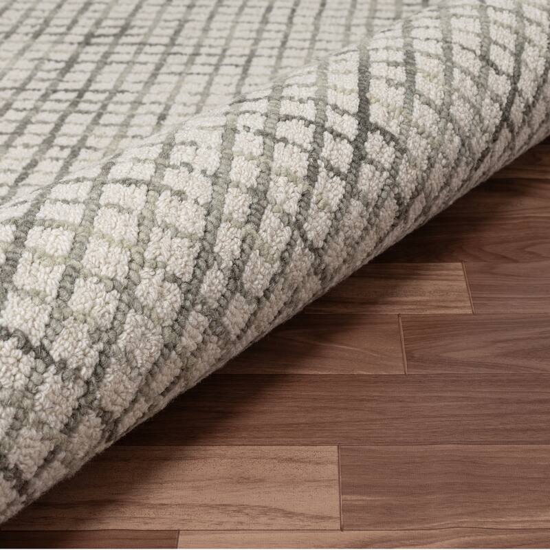 Noah Contemporary Checkered Wool Indoor Area Rug by Sevita