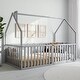 preview thumbnail 1 of 19, Kids House Gated Floor Bed Twin Size for 5+ by Comfy Cubs Grey