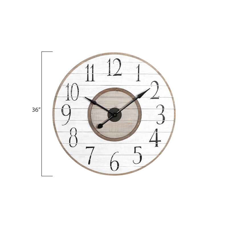 Wood Slat Wall Clock
