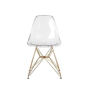 Clear chair sale with gold legs