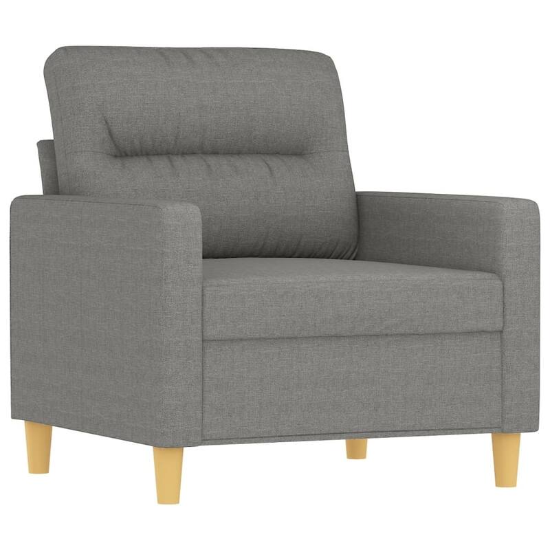 vidaXL Sofa with Footstool Dark/Light Gray multi size Fabric