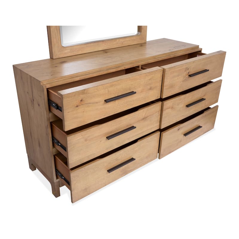 Magnussen Home Davenport Rustic Caramel Double Drawer Dresser