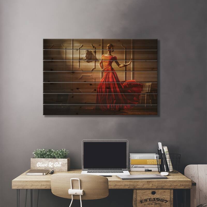 Tango Print On Wood by Sergey Smirnov - Multi-Color