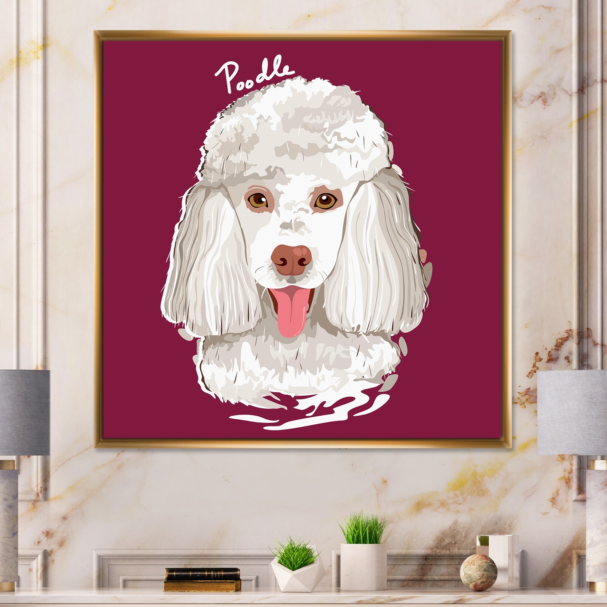 Poodle canvas art new arrivals