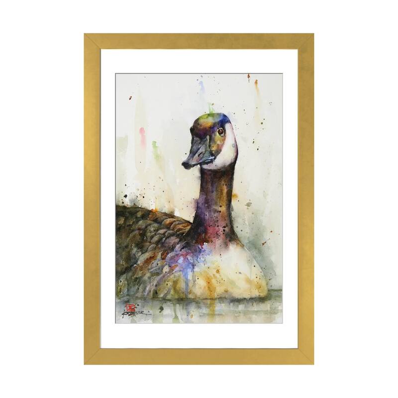 iCanvas "Canada Goose" by Dean Crouser - Gold - 24x16x1