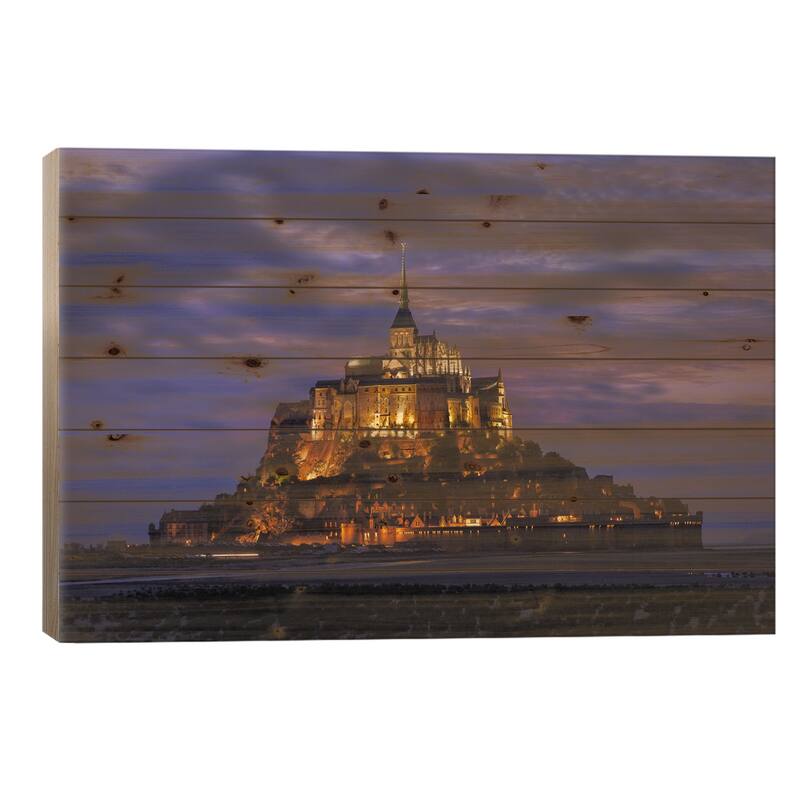 Saint Michel Print On Wood by Sergio Lanza - Multi-Color - 18x26x1.5