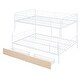 preview thumbnail 5 of 16, Full XL Over Queen Size Metal Bunk Bed with 2 Drawers and Guardrails