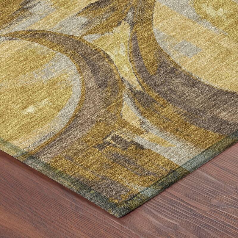 Machine Washable Indoor/ Outdoor Modern Erie Chantille Rug