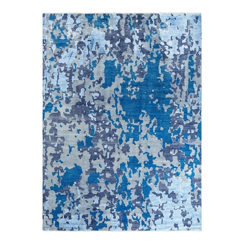 Modern One-of-a-Kind Handmade Area Rug - Sand, 8' 10" x 11' 10" - 8' 10" x 11' 10"