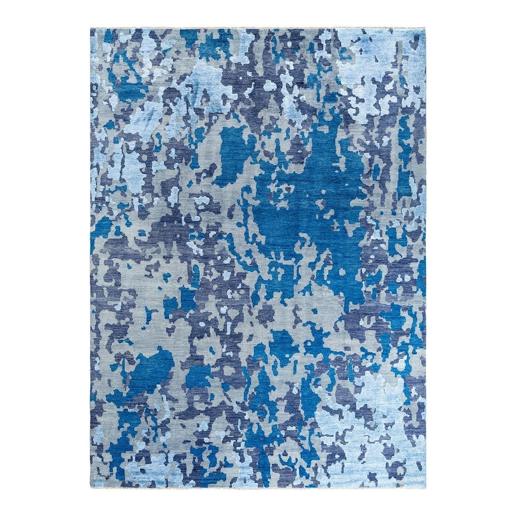 Modern One-of-a-Kind Handmade Area Rug - Sand, 8' 10" x 11' 10" - 8' 10" x 11' 10"