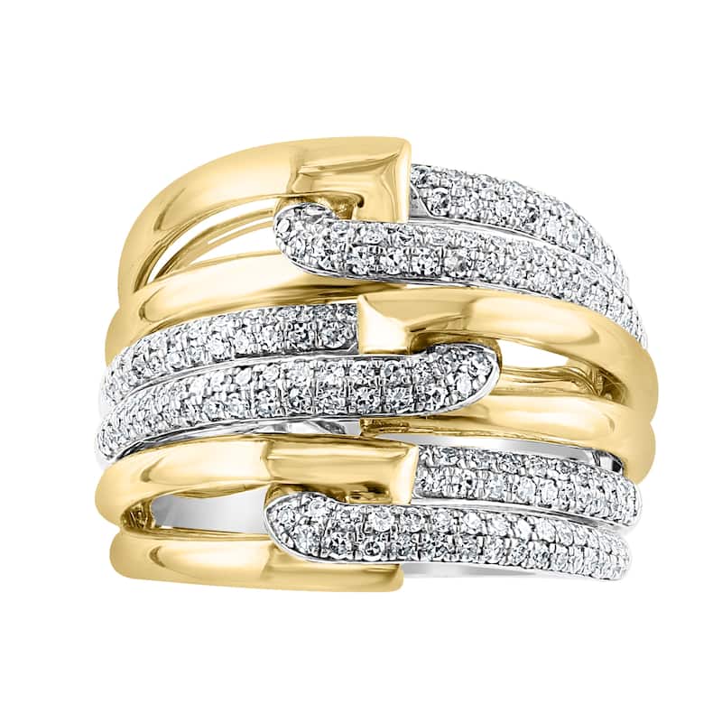 Effy Women's 14K White & Yellow Gold Diamond Ring