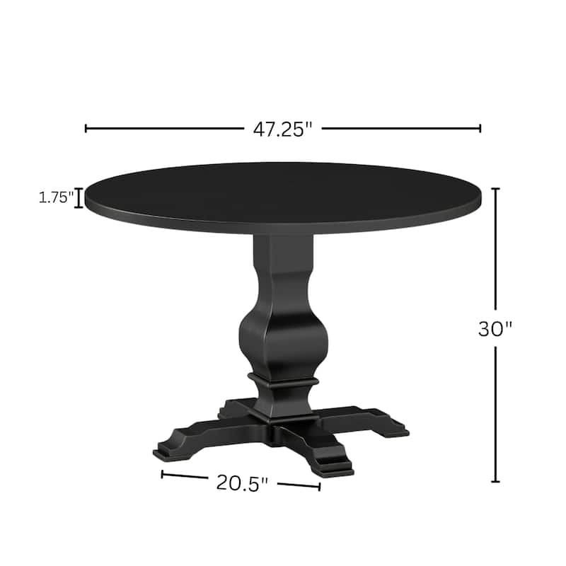 Roundhill Furniture Havre 5-Piece Pedestal Round Dining Set