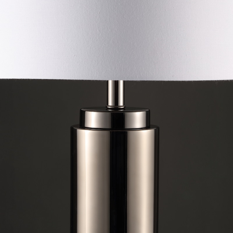 SAFAVIEH Couture Lighting 30-inch Terry Metal Pillar Table Lamp - 15 IN W x 15 IN D x 30 IN H