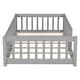 preview thumbnail 18 of 55, Floor Platform Bed with Fence without Door