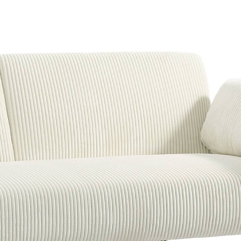 73.3" Wide Modern Corduroy Convertible Sleeper Sofa 3-position Loveseat