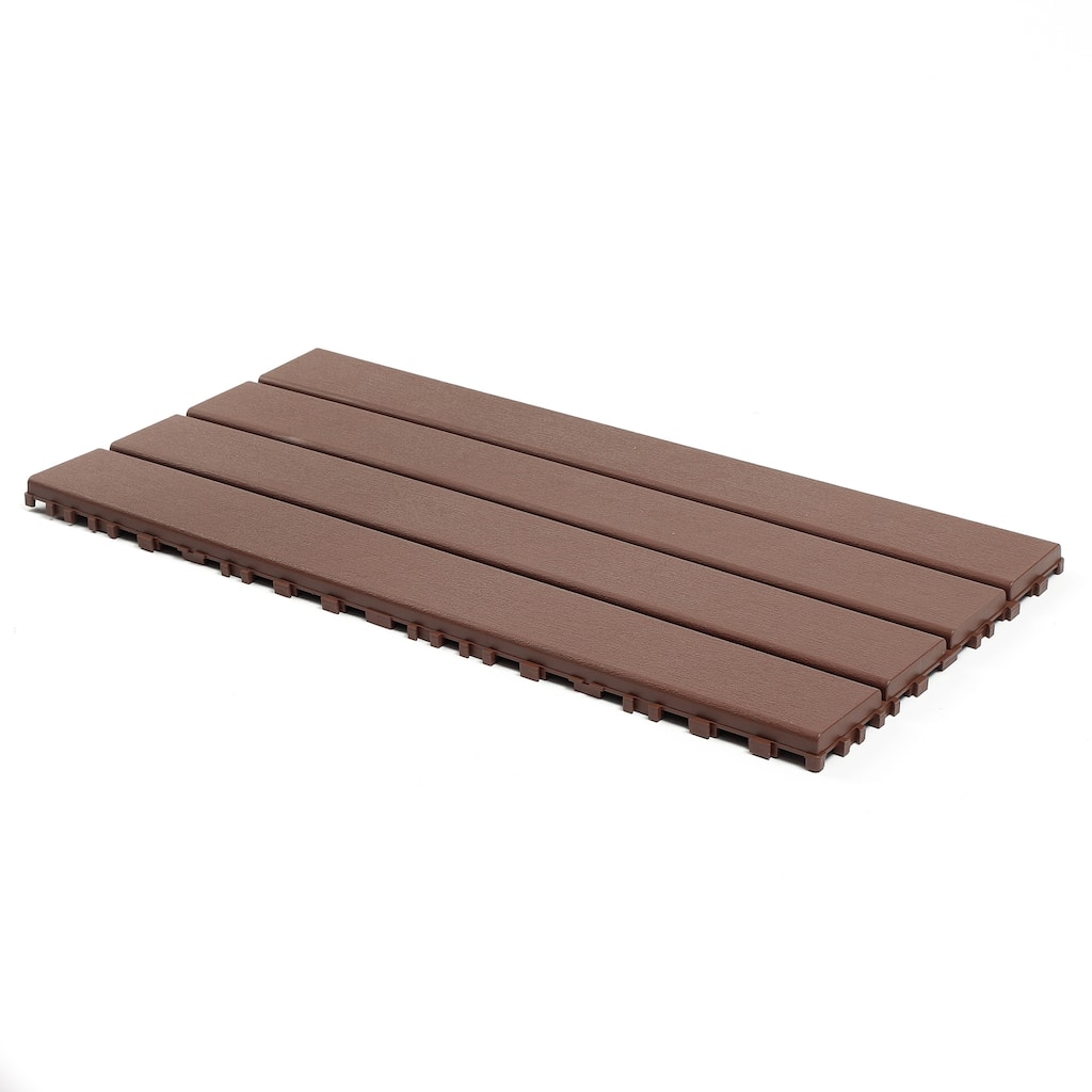 22 Pieces Of Outdoor Terrace Deck Tiles, Diy Interlocking Decking Floor Tiles, Easy To Install Patio Tiles