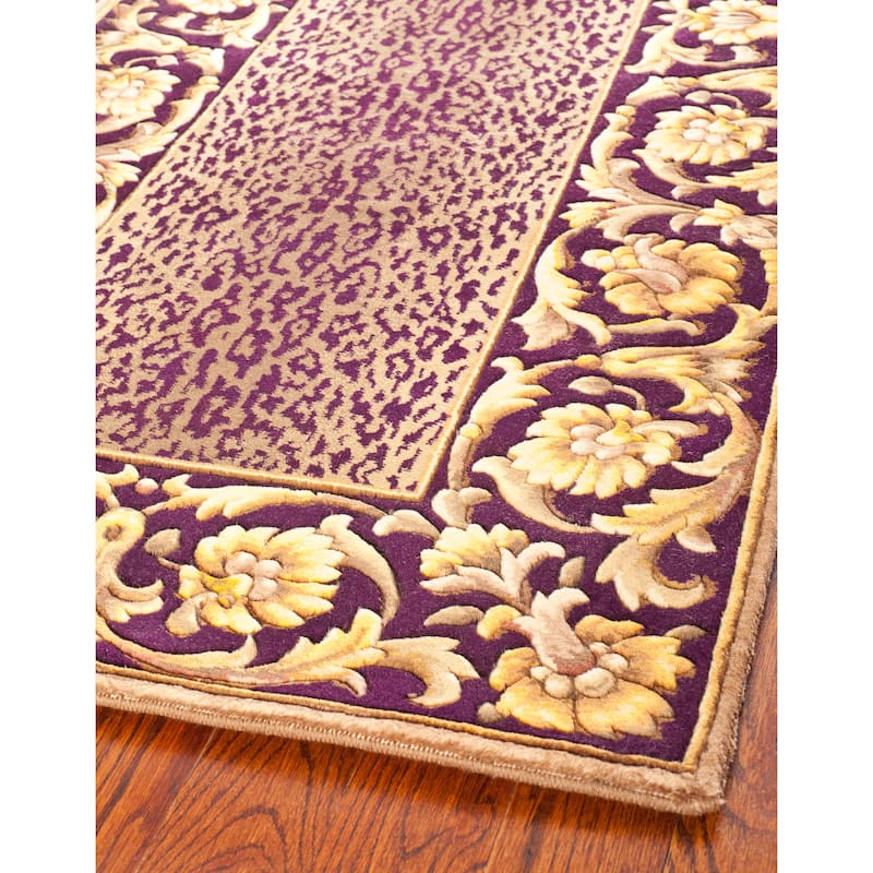SAFAVIEH Couture Hand-knotted Florence Bita Traditional Oriental Wool Rug - 2' 6" x 12' - Gold/Burgundy