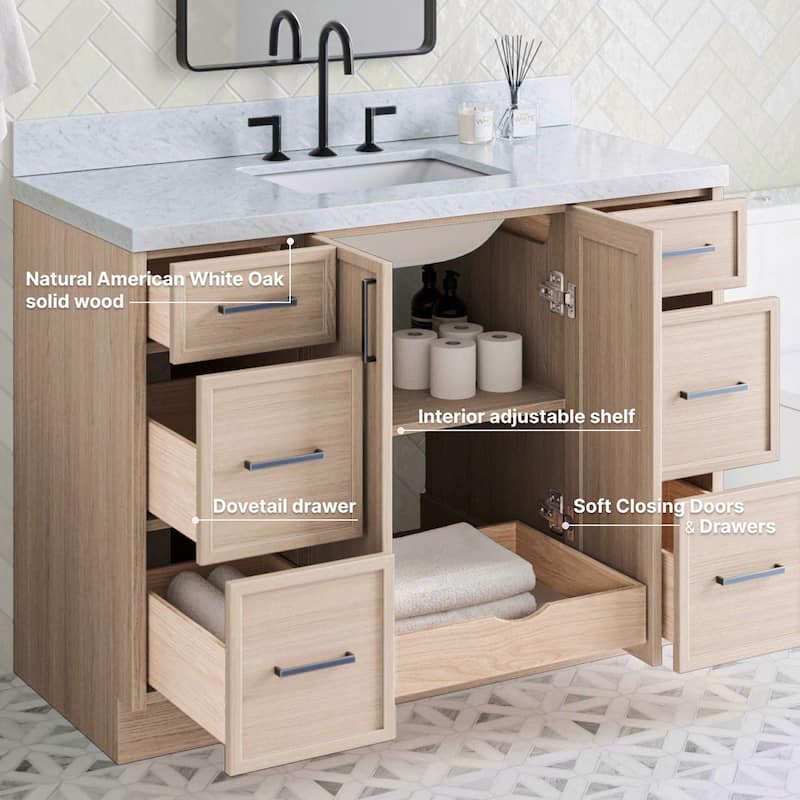 Ariel K49CWRVO Kelly 49" Free Standing Single Basin Vanity Set with