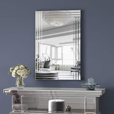 KOHROS Modern Sliver Rectangle Decorative Wall Mirror - 23.6 in. x 35.4 in.