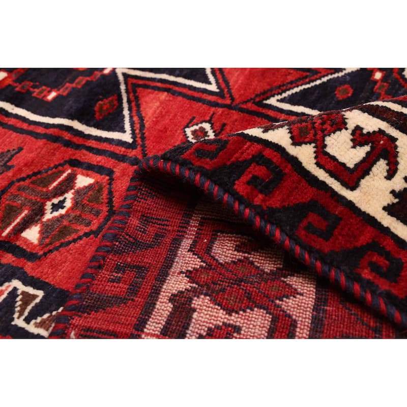 ECARPETGALLERY Hand-knotted Melis Vintage Red Wool Rug - 5'5 x 6'10
