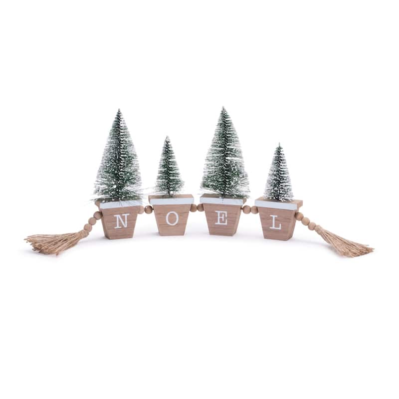 Noel Bottle Brush Tree Decor 19.5"L