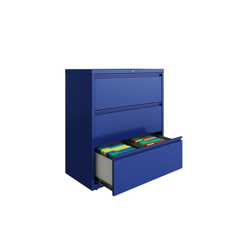Hirsh 36 in Wide, 3 Drawer, HL8000 Series, Classic Blue