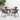 28'' Square Glass Metal Table with Dark Brown Rattan Edging and 4 Dark Brown Rattan Stack Chairs