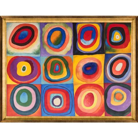 La Pastiche Farbstudie Quadrate with Athenian Gold Frame, 53"x41"
