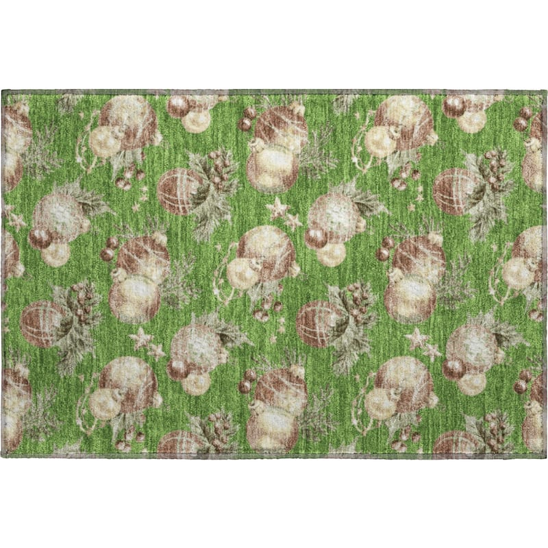 Premium Washable Super Soft Holiday Ornament Mayfield Rug