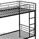 preview thumbnail 18 of 22, Twin Over Twin Metal Bunk Bed with Shelf and Guardrails, Separate Into 2 Twin Beds