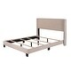 preview thumbnail 21 of 25, Queen Size Glam Velvet Wingback Upholstered Platform Bed with Foam Padded Headboard / Box Spring Needed / Fit up to 500LBS