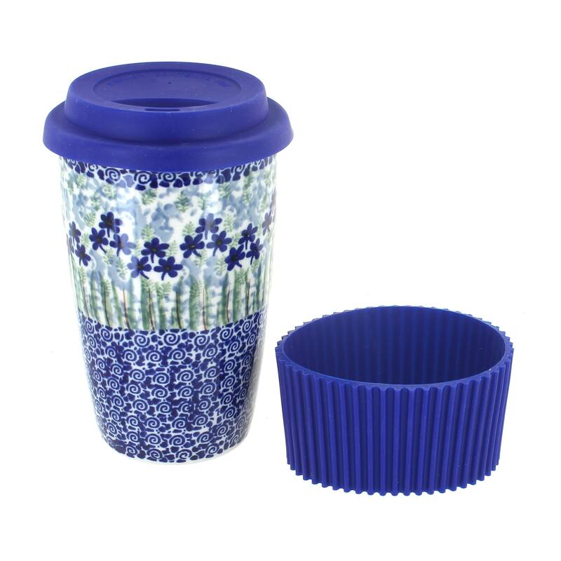 Blue Rose Polish Pottery K115 Manufaktura Travel Mug - Breinna