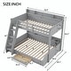 preview thumbnail 10 of 8, Twin over Full Bunk Bed with Storage Shelves, LED, Charging Station and a Drawer