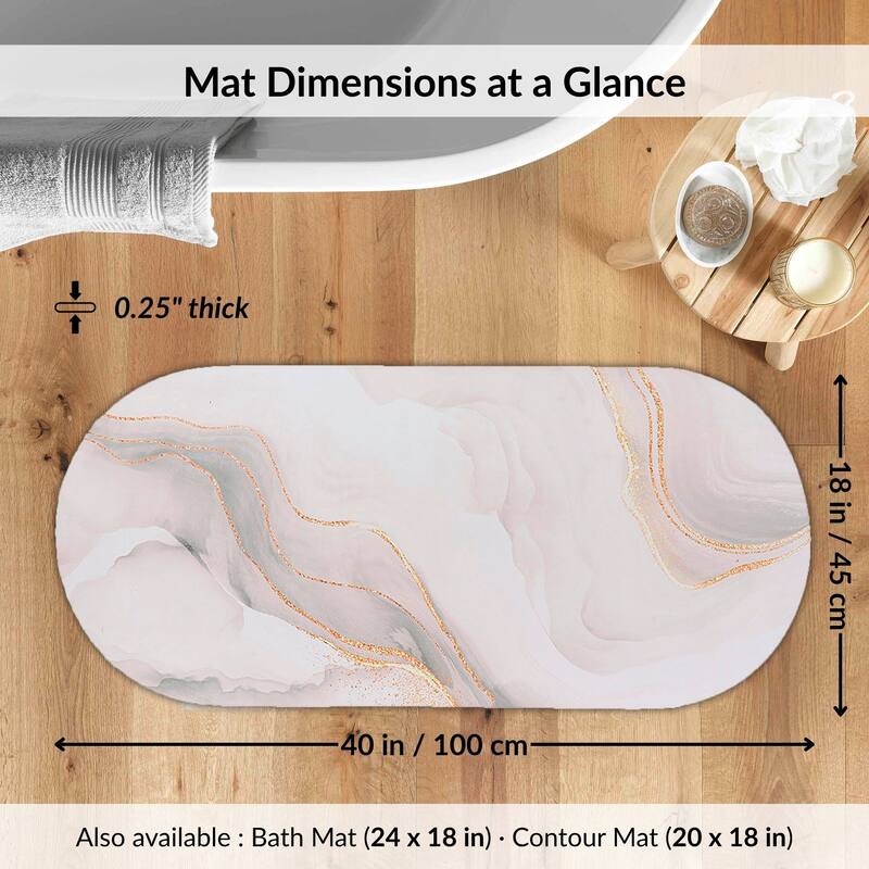 Decorative Runner Bath Mat 40x18 Ultra Absorbent Quick Dry Rug