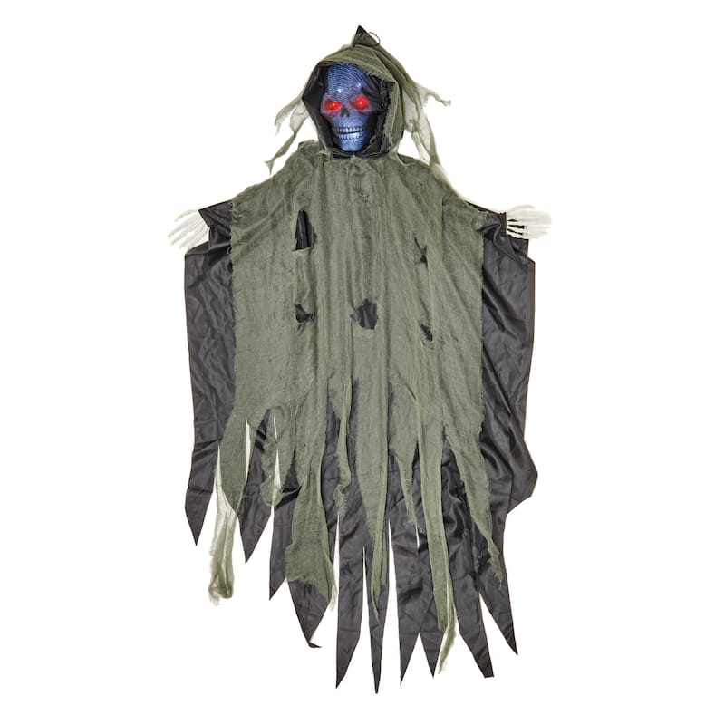 72" Hanging Light Up Reaper w/ Covered Face