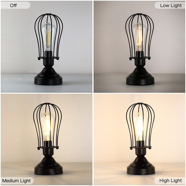 11.5 in Black Touch Control 3 Way Small Table Lamp with 6 Watt LED Bulb Included 11.5 H Bed Bath Beyond 36233877