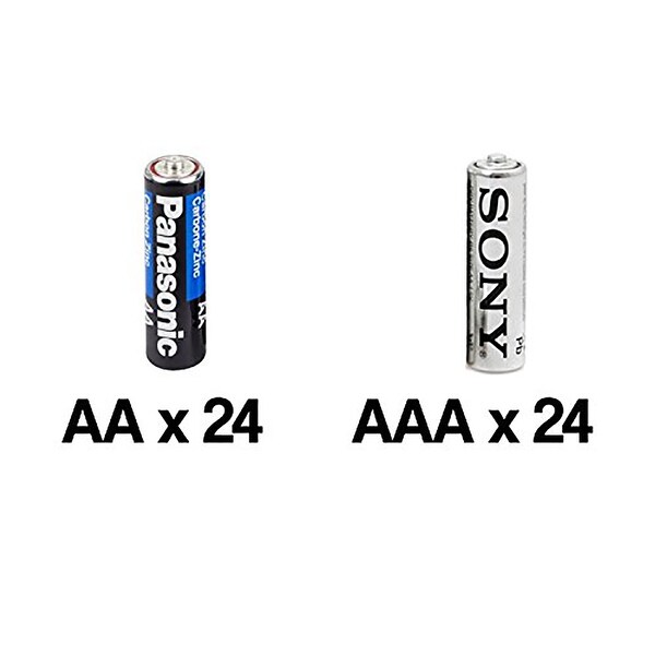 Panasonic AA & Sony AAA Batteries Heavy Duty Combo (48 Pack)
