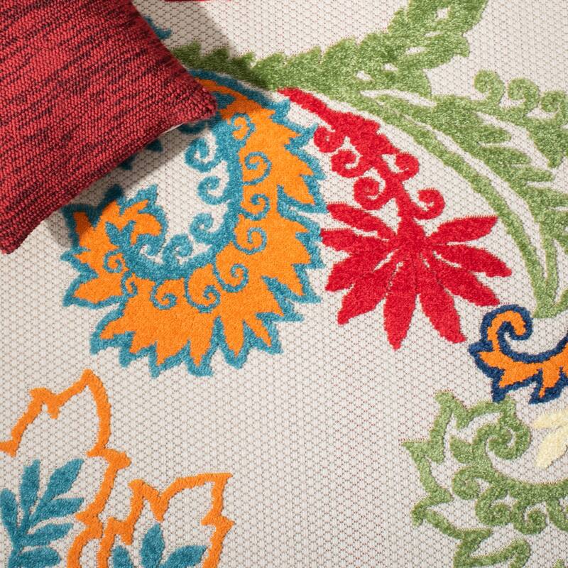 SAFAVIEH Cabana Micheline Indoor /Outdoor Waterproof Patio Floral Rug