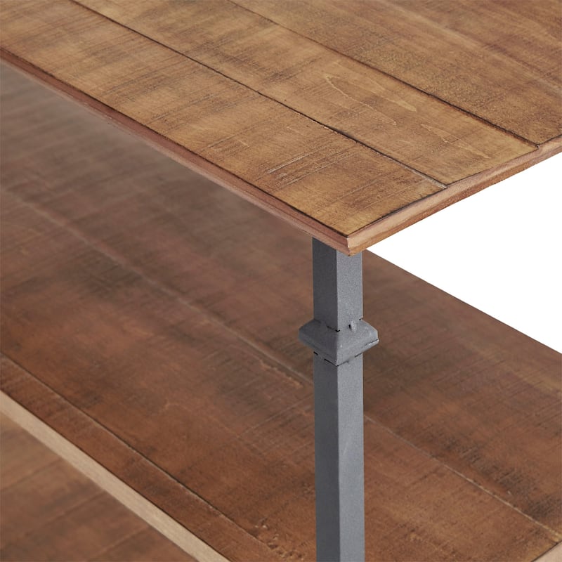 Myra Vintage Industrial Modern Rustic 3-piece TV Stand & 40-inch Bookcase Set by iNSPIRE Q Classic