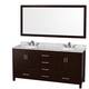 Option Espresso / White Carrara Marble Top / Brushed