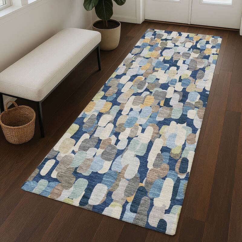 Machine Washable Indoor/ Outdoor Contemporary Drew Chantille Rug