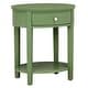 preview thumbnail 52 of 55, Fillmore 1-Drawer Oval Wood Shelf Accent End Table by iNSPIRE Q Modern Green Meadow