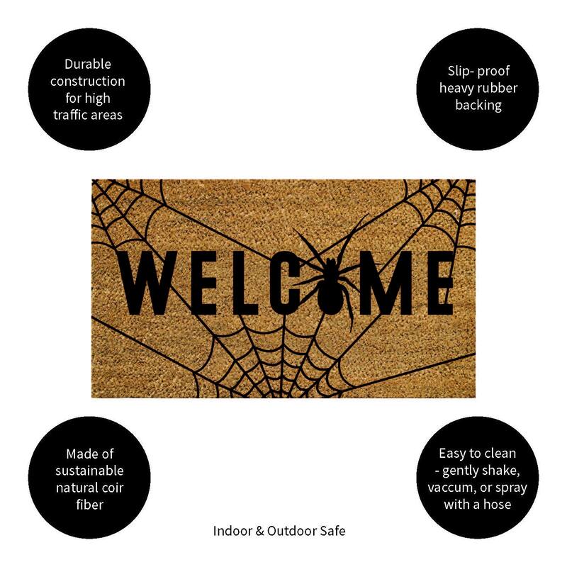16 in. x 28 in. Coir Halloween Greeting "Welcome" Door Mat