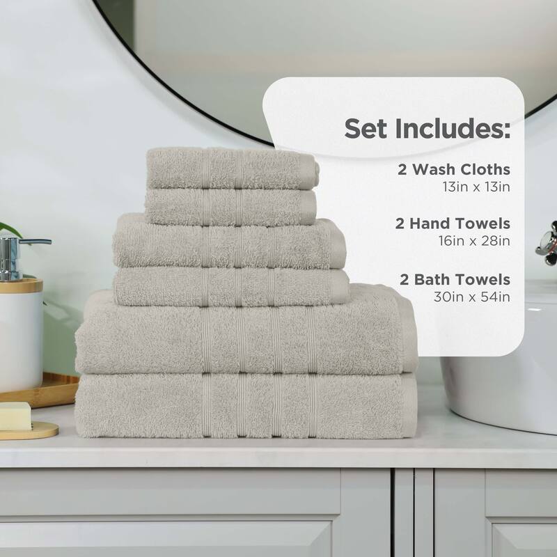 Martex Ultimate Performance Cotton Low-Lint Soft Absorbent Towel Set