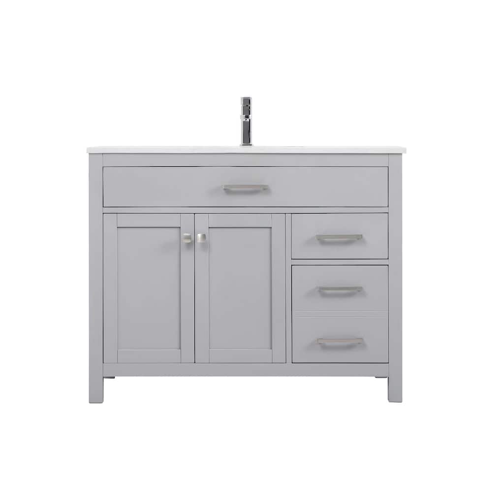 Elegant Lighting VF23342 Lewis 42" Free Standing Single Basin Vanity